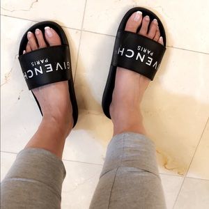 givenchy slides on feet